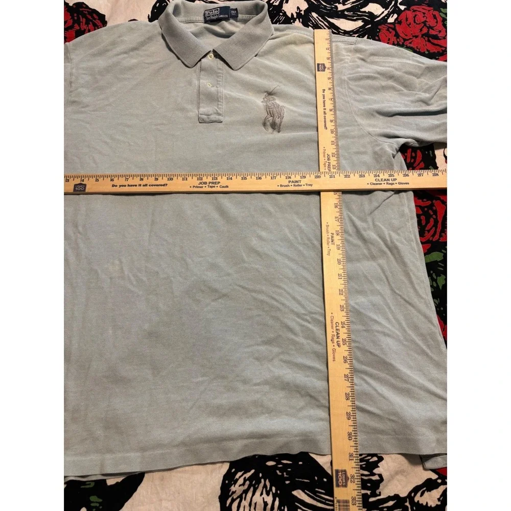 Polo Ralph Lauren Big Pony Polo Shirt Light Blue 2XLT Tall Mens Short Sleeve